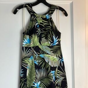 Pretty women’s summer dress. Tropical print. Dress Barn size 4
